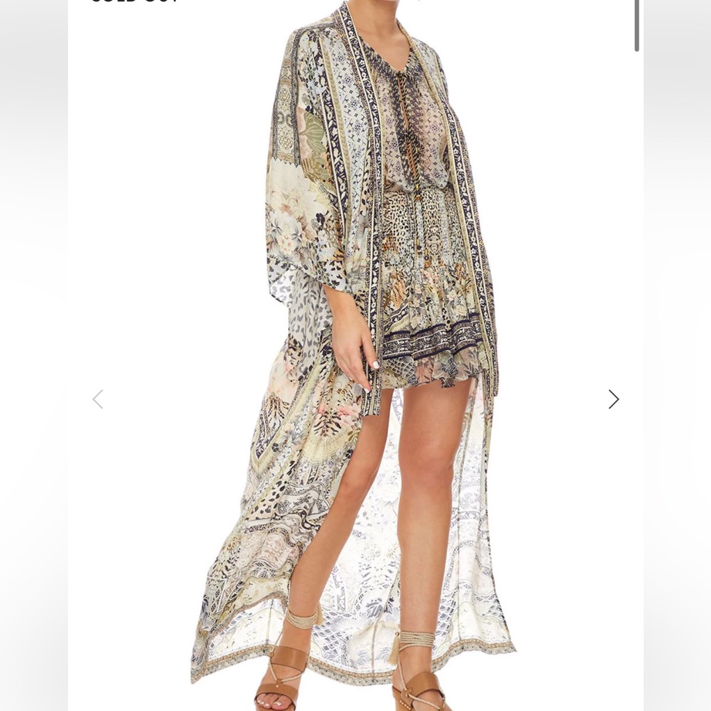 Camilla Moto Maiko Kimono Coat S Like New 100% Silk